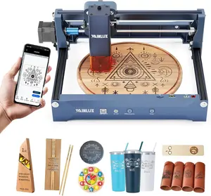 WAINLUX X2 Laser Engraver 5W Edition Engraving Machine with Large Working Area 7.87″ × 5.9″ for DIY Project Custom Gift Suitable for Wood Leather Fabrics & More