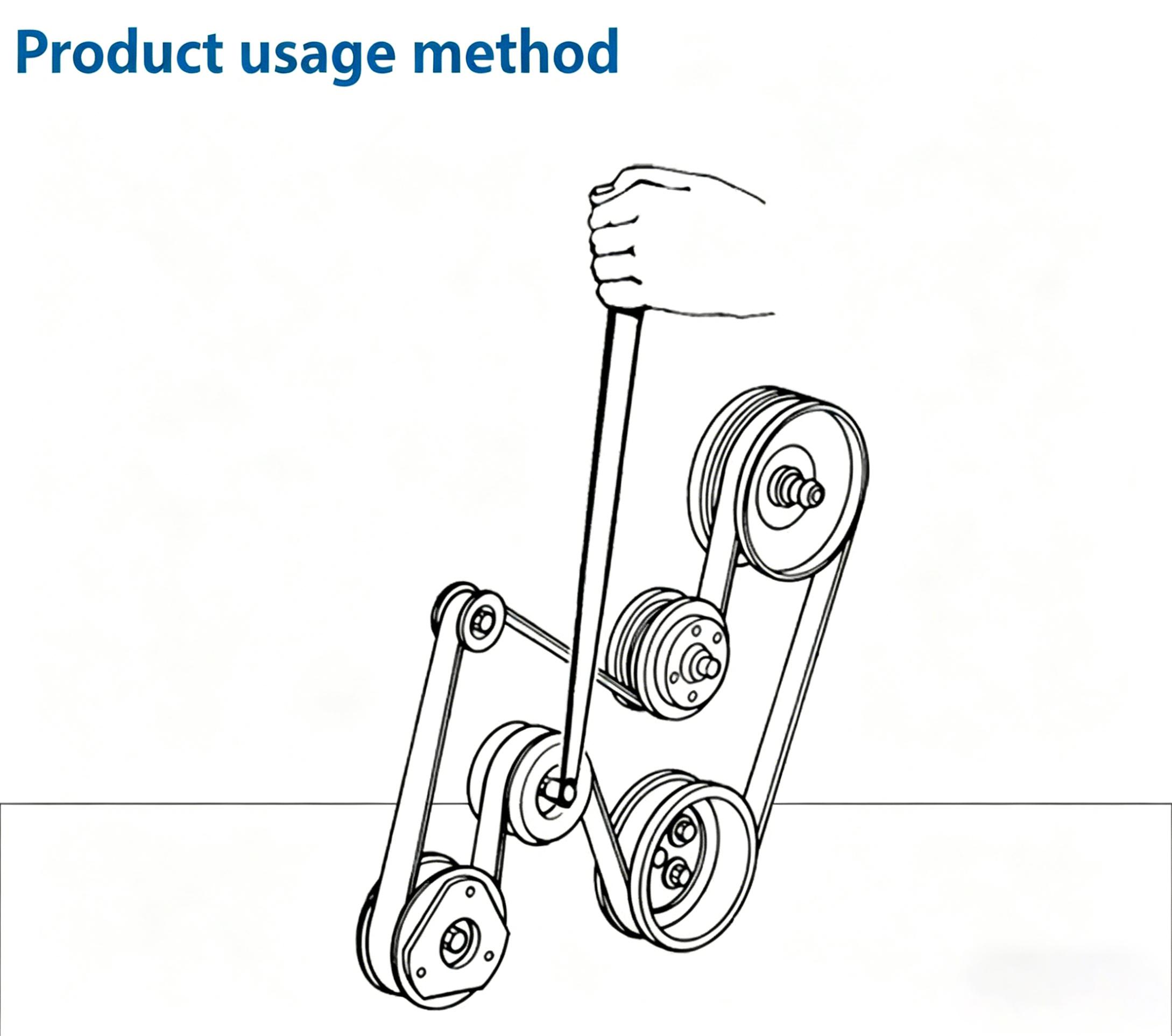 8-Piece Cr-V Idler Pulley Wrench Set, Engine Belt Adjustment Tool with Socket and Gauge