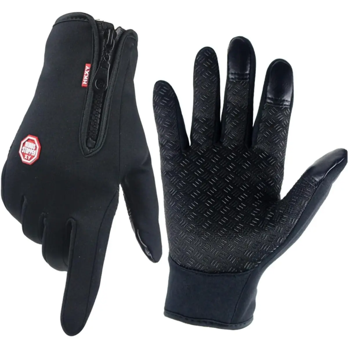 Winter Warm Gloves For Men Women Thermal Fleece Lined Waterproof Windproof Touch Screen Full Finger Anti Slip Gloves For Cycling Driving Running Outdoor Sports