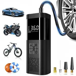 Portable Air Compressor 150psi High Pressure, LED Screen, Cordless Tire Inflator for Cars, Motorcycles, Bikes, Balls