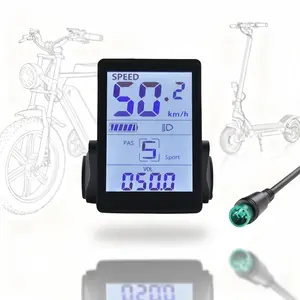 M6H E-Bike Display – 5Pin Waterproof Wired LCD Screen, For UART 2 Protocol, Suitable for Electric Bikes & Scooters
