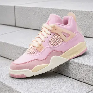 Nike Air Jordan 4 Retro Iced Carmine  IB6715-600 Preschool Fashion Sneaker New