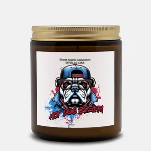 Candle Amber Jar 9oz - SMELLS LIKE HOT DOG BREATH