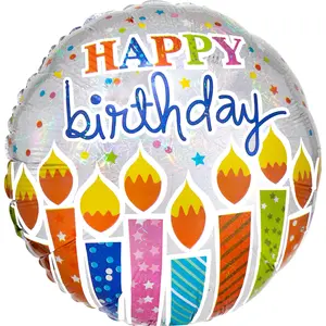 Shimmering Birthday Candle Balloon