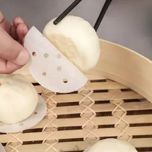 100PCS Non-stick Steamer Paper, Dedicated for Steamer Baskets, Food Grade Parchment Paper, Steamer Cloth, Household Use for Steaming Bun