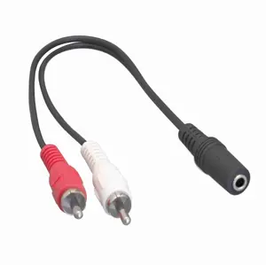 3.5mm Stereo Jack (female) to Dual RCA (male) - 6 inch