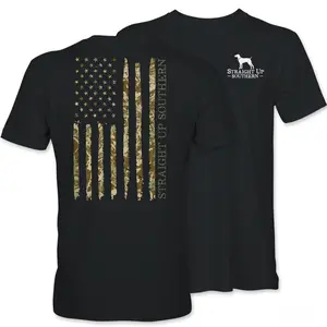 US Military Camouflage Flag - Camouflage American Flag T-Shirt - Colorful Options, Unisex Casual Comfortable Top, Patriotic Gift