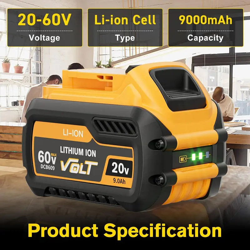 6000mAh Replacement For Dewalt 20V Max Battery DCB206 DCB206-2 DCB203 - View #10