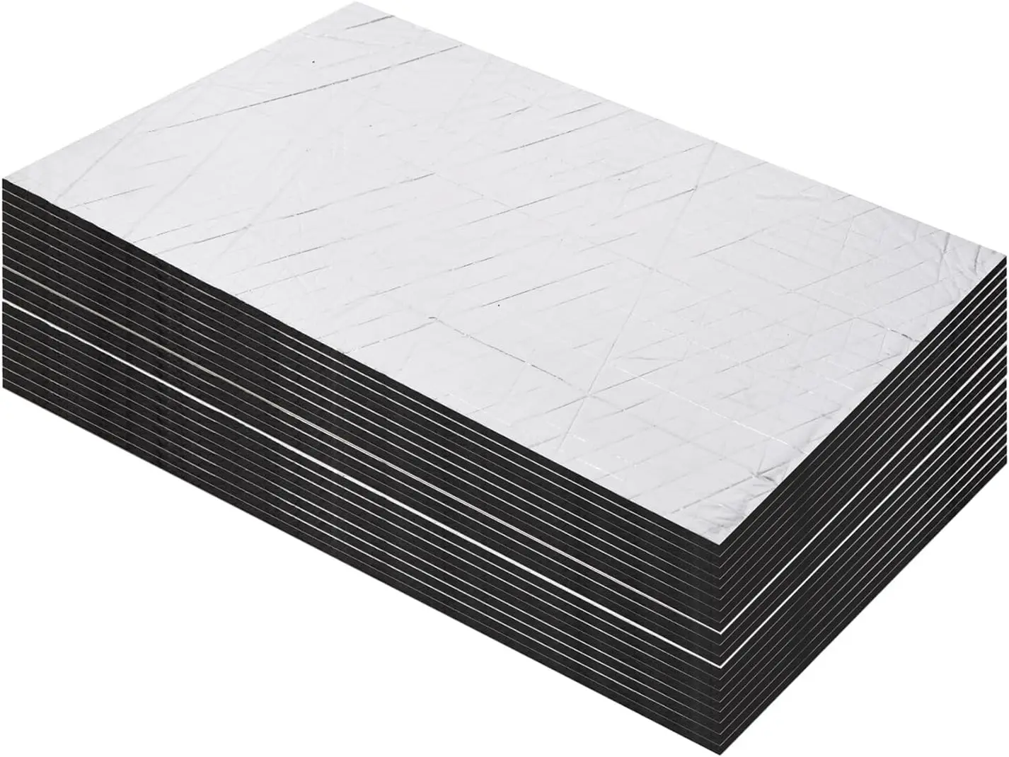 Car Heat Sound Deadening Insulation Mat - 197 Mil 16.1 Sqft Automobile Sound Deadening & Heat Insulation Material for Auto Hood Engine Roof Door and Trunk, Aluminum Foil Finish