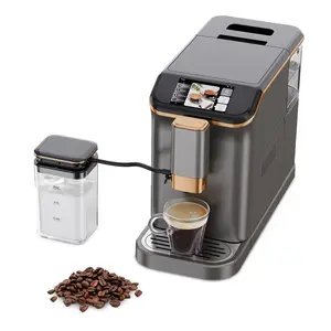 1350W Fully Automatic Espresso Machine, 20 Bar Pump & Double Boiler, Auto Milk Frother, LCD Touch Panel, Fast Brew Compact Coffee Maker for Cappuccino and Latte