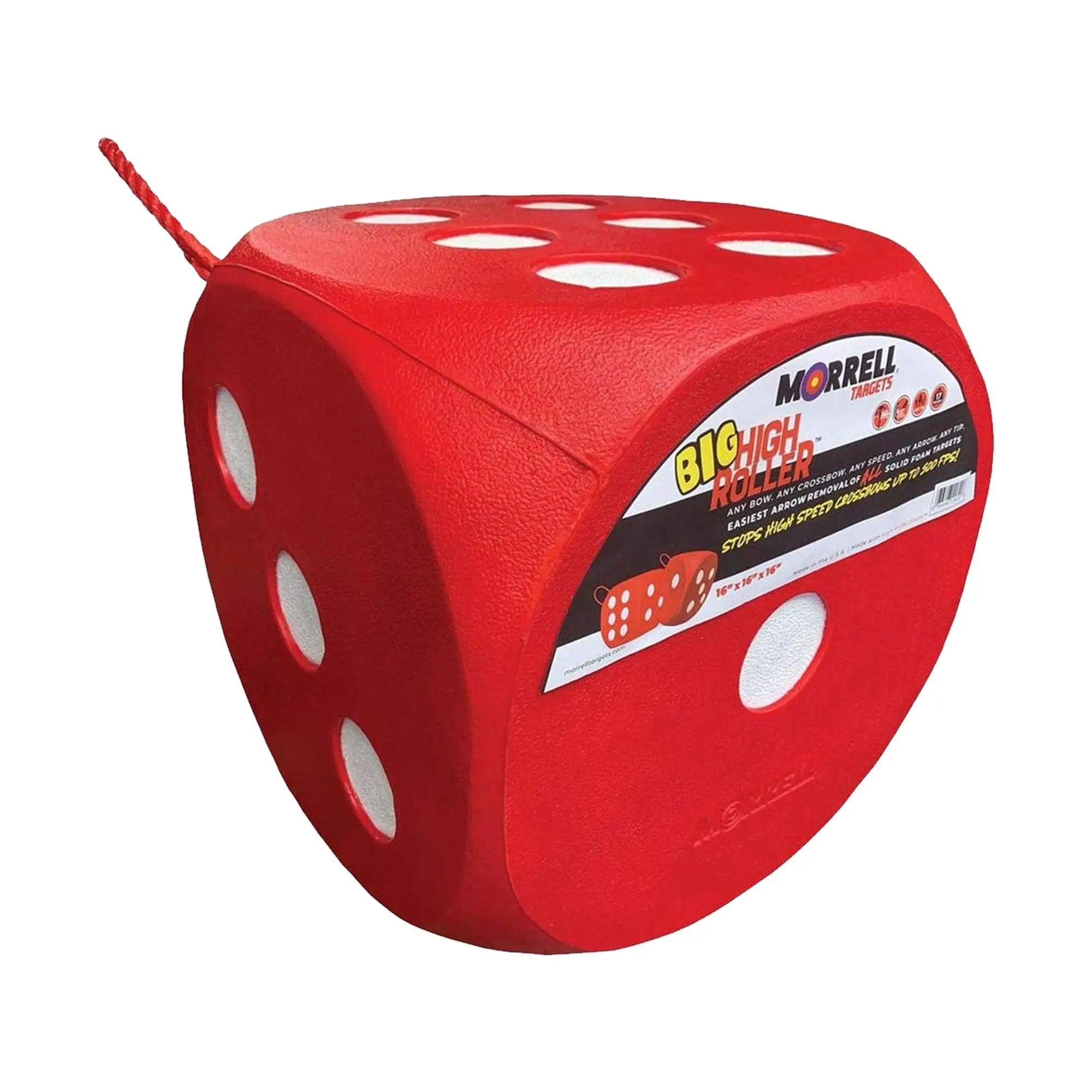 Morrell Big High Roller 17 Pound 6 Sided Any Tip Dice Cube Archery Target, Red Morrell Big High Roller 17 Pound 6 Sided Any Tip Dice Cube Archery Target, Red