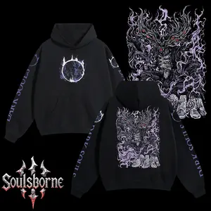 [Soulsborne Style] Vintage Grim Style Manus, Father of the Abyss - Dark souls Unisex Hoodie, Soulsborne Gaming Apparel, Game Shirt, Video Game Clothes, Boy Merch, Gift For Him, Gift For Her, Soulslike Streetwear