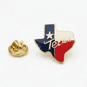 State of Texas (Shaped) Enamel Lapel Pin