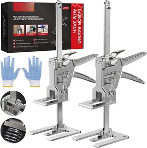 Labor Saving Arm Jack, 2 Pack Stainless Steel Construction Jack, Versatile and Easy to Use Hand Lifting Jack Tool Improved Quality Lifting Device