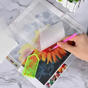 50/100pcs Diamond Painting Paper Kit, Diamond Pattern Design, DIY Mosaic Art Craft Supplies, Clear Adhesive Diamond Art Accessories, Easy-To-Use Separating Paper