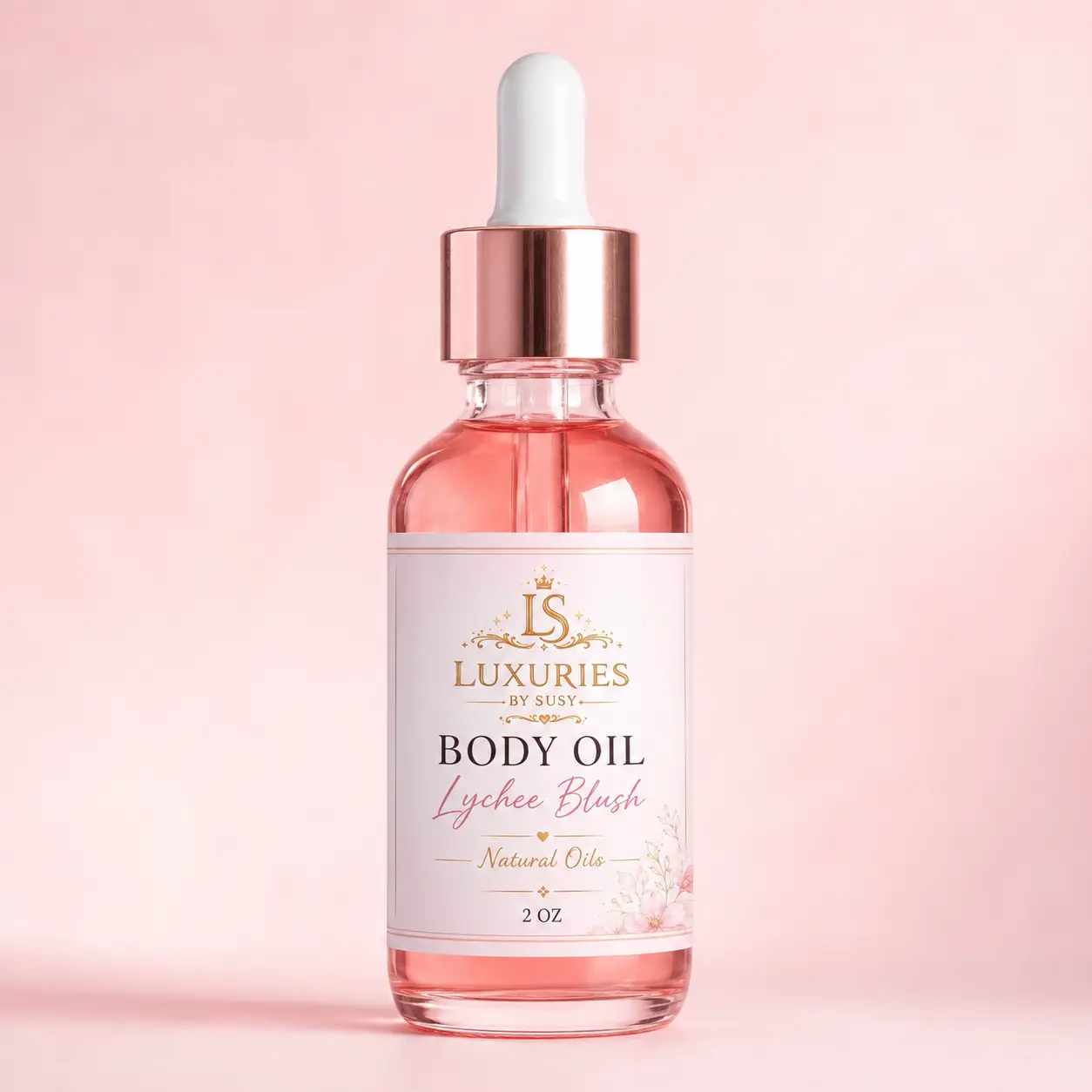 Hydrating Body Oil 2 oz - Lychee Blush | Susy Luxe