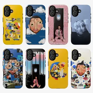 8 Styles Mac-Miller Abstract Rap Art Phone Case, Indie Underground Music Vibe, Compatible with iPhone 17 16 15 14 13 12 11 X XR & Samsung S22 S23 S24 S25 K