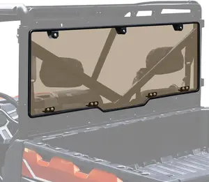 StarknightMT Tinted Rear Window Compatible with Polaris Ranger XP 1000 / 1000 (2017-2026), Back Windshield Fits Ranger XP 900 / Crew (2013-2019), Quick-Turn Knob Install