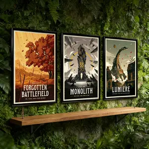 3PCS Expedition 33 Travel Posters - Gamer Room Wall Decor, Unique Video Game Gifts for Teens, Inspirational Home & Office Wall Art Unframed