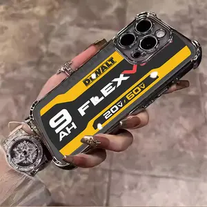 Dewalt Tools Personalized and minimalist industrial style hardcore phone Suitable for iPhone 16/15/14/13/12/11 Pro Max Plus electroplated anti drop soft phone 015 Screen Protector Protection Smartphone Cellphone Cover Casing Shockproof Protective luxury p