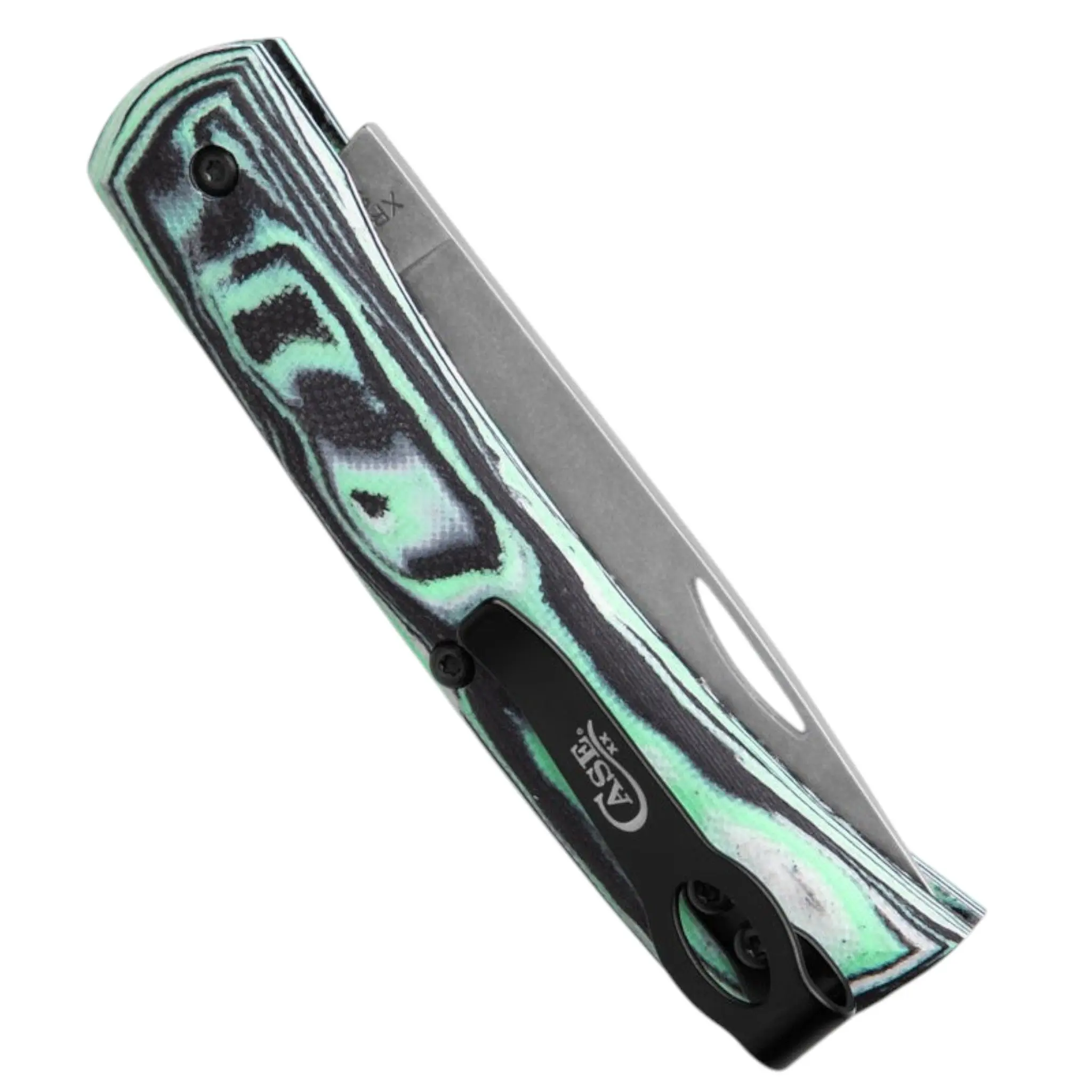 Case Sod Buster Jr. Seafoam Green G-10 Pocket Knife - S35VN