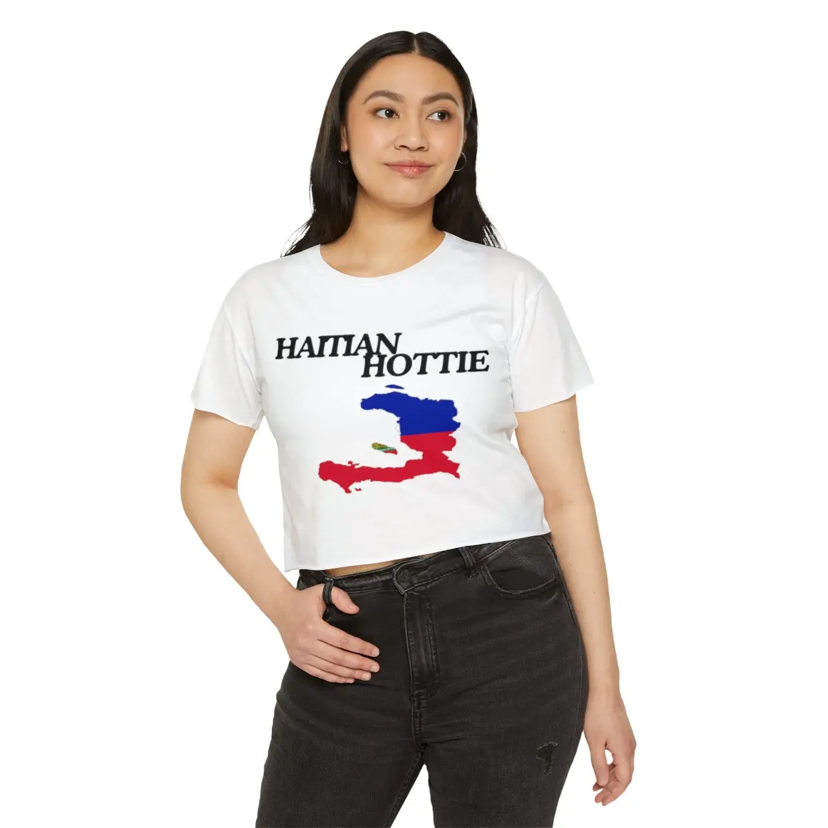 Women's Haitian Hottie Cotton Casual Crop Top
