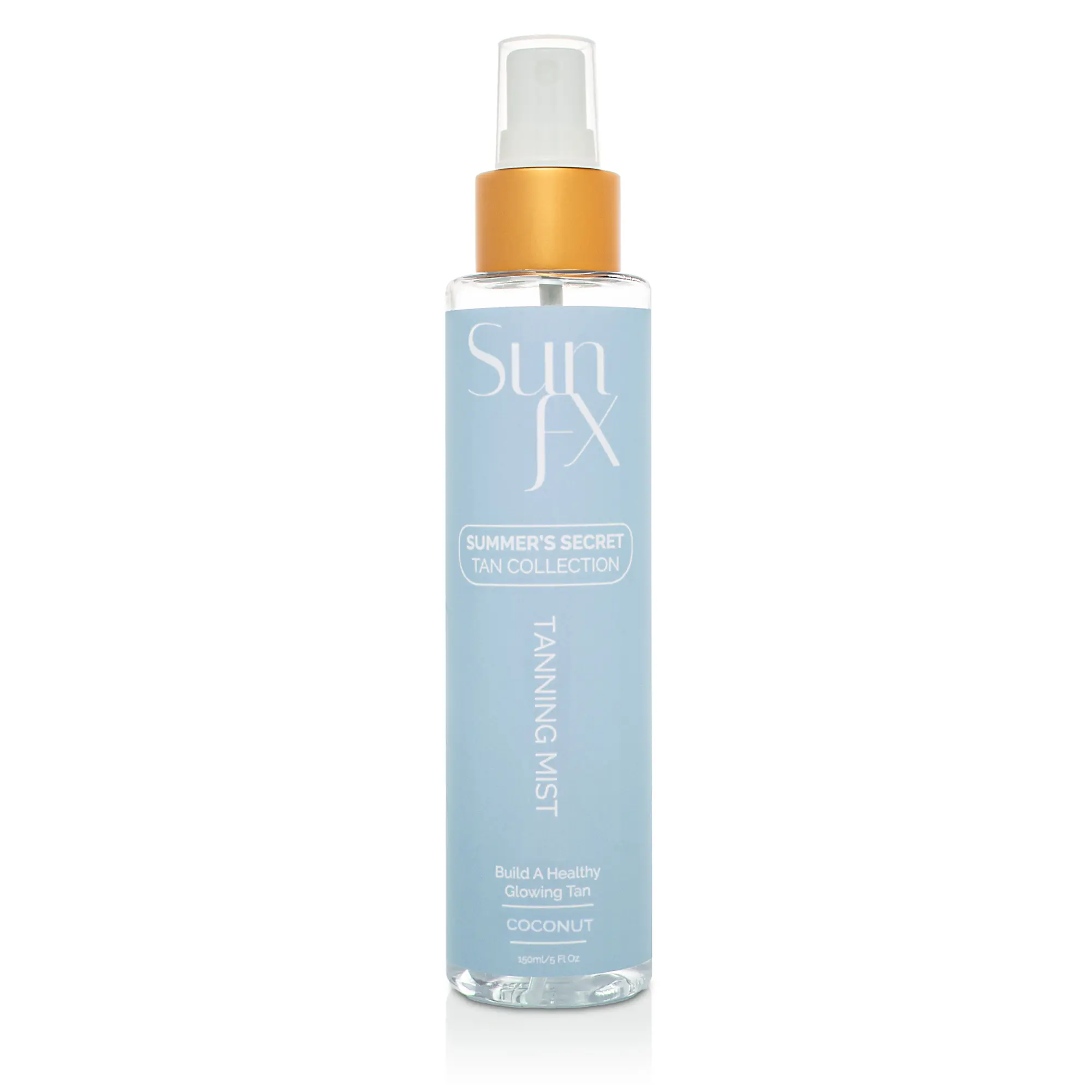 SunFX Tanning Mist for Face & Body | Ultra Hydrating | Hyaluronic Acid | Vegan | Cruelty-Free | Long Lasting Self Tanner Coconut - 5floz
