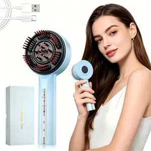 Electric Scalp Massage Comb, Cordless Gentle Vibration, Hair Oil Dispenser, Portable Daily Scalp Grooming Tool for Men & Women