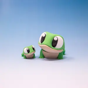 Frog Pocket Pal Flexi Frog Articulating Fidget Animal Mini 2 Inches or Large 4 Inches Lightweight Portable Stress Relief Sensory Figurine
