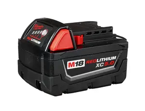 Milwaukee M18 48-11-1850 18V 5Ah Power Tool Extended Capacity Lithium-Ion Battery Pack - for Power Tools and Home Improvement