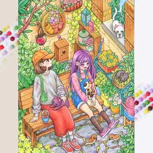 1 DIY handmade diamond painting kit, 5D diamond art set, DIY decoration, yard, cat, bird diamond painting kit with full round diamonds, mosaic, diamond art, DIY art home decoration, suitable for Christmas