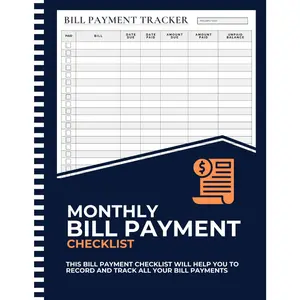 Bill  Notebook: Monthly Bill Payment Checklist | Expense and Bill  - (8,5'' x 11'' 100+ Pages) - Paperback