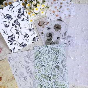 Flower Theme Scrapbook Paper Set, 23 Sheets/set Scrapbooking & Journal Making Material Paper, DIY Decorative Paper for Scrapbooking & Journal Making, DIY Sticker Paper