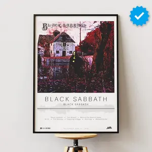 Black Sabbath Poster | Black Sabbath Print | Album Poster Prints | Wall Decor Posters | Album Cover | Metal Music Poster