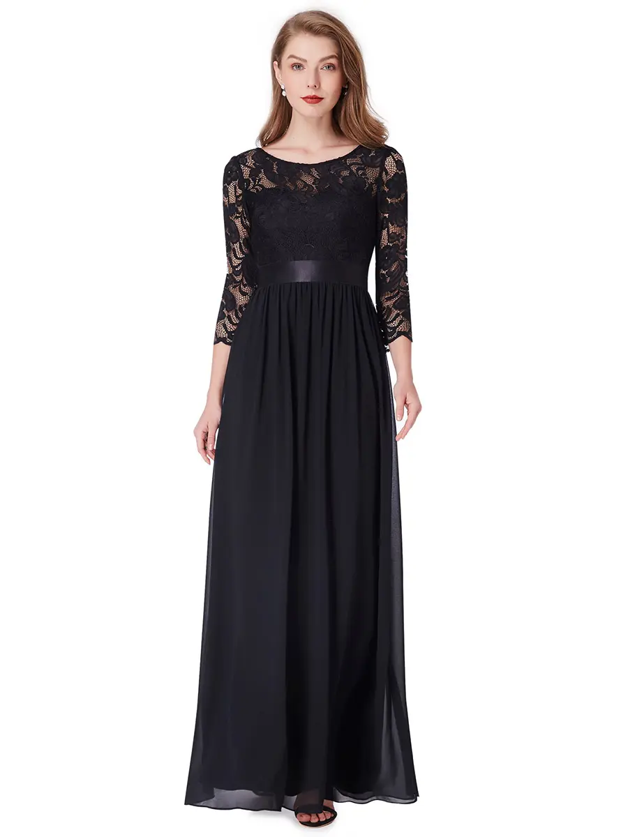 chinese dress ladies Totema Lace Halter Maxi Dress Black main image 1
