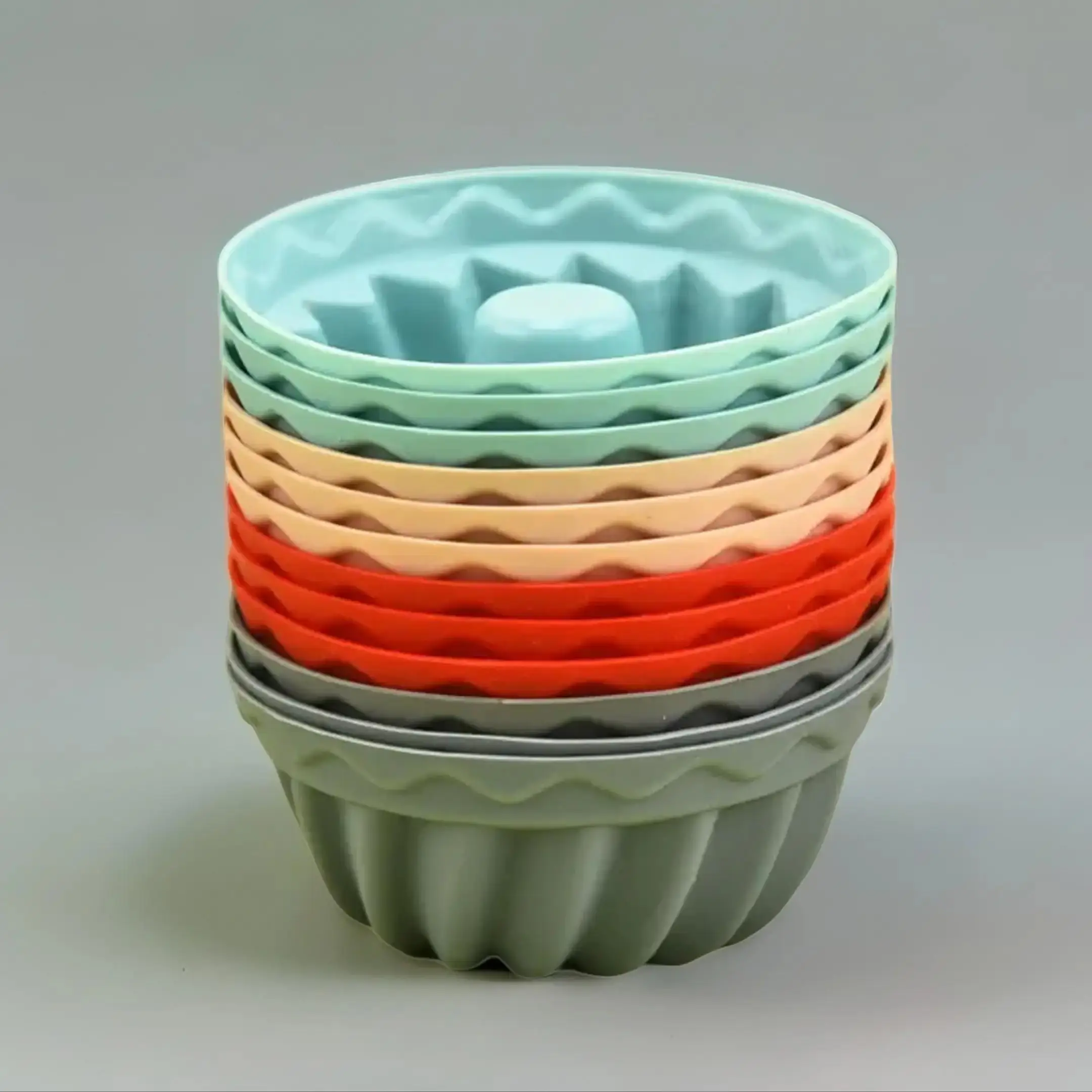 Kitchen Accessories Silicone Muffin Cup, 12pcs/set Bakeware Muffin Cake Baking Cup, Round Cake Baking Mold, DIY Baking Tool for Home Kitchen, Kitchenw