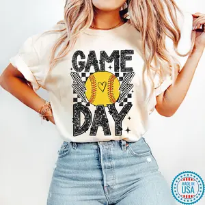 Not Glitter Softball , Retro Softball Mom , Game Day ,Sports , Not Faux Sequin, Softball Mama Tshirt