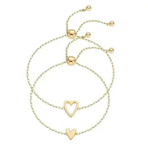 Virelyn B Matching Heart Bracelets for Women – Heart Charm and BFF Friendship Styles