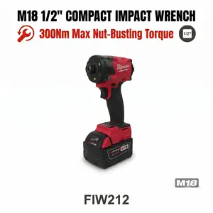 Milwaukee M18 FID3 18V 1/4 Inch Cordless Impact Driver Kit With Battery Electric Screwdriver High Speed 3300RPM For Mechanics Construction And Repair Work