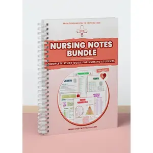Ultimate Nursing Notes Bundle 150+ Pages | Spiral-Bound Study Guide for Nursing Students
