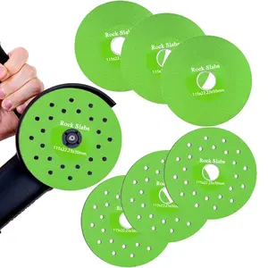 6 Pack 4.5 in Diamond Rock Slab Grinding Disc for Cutting and Grinding of Ceramics, Tiles and Marble, Compatible with Angle Grinder, Bench Grinder, Die Grinder