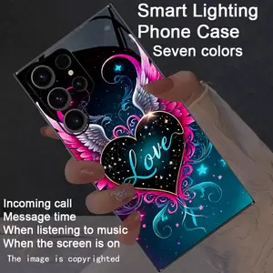 Colorful intelligent voice controlled luminous phone case suitable for S26Ultra/S25Ultra/S24/S22Ultra/S23Ultra/S21Ultra/S20Ultra/S10+/S9+/S10 5G/Note20Ultra/Note10+/Note8/Zfold 7/Zfold 6/Z Flip7/Z Flip6  Intelligent luminous voice controlled phone case -