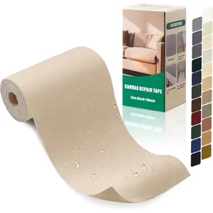 Canvas Repair Tape 4x70 Inch  Self-Adhesive Fabric Repair Patch for Repairing Boat Covers,Tents,Patio Umbrellas, Seats,Luggage,Sofas.(Light Beige)