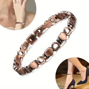 Heart Design Ankle Bracelet for Women Heart Design Bracelet Jewelry for Legs or Feet, Perfect for Vacation, Daily Wear, or Parties erfect Gift for Women for Ideal Birthday Mother'S Day Jewelry Gift Christmas New Year