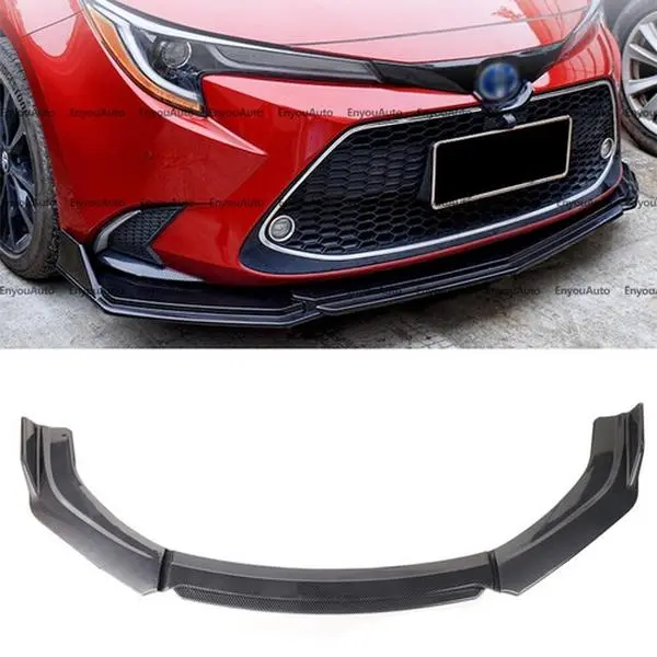 Carbon Fiber Front Bumper Lip Spoiler Splitter for Toyota Corolla, Vehicle Decoration Car Accessories, Accessories for Car with Scratch Guard & Included Screws