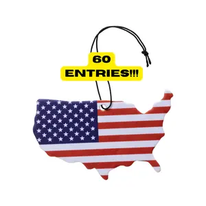 American Flag Map Air Freshener NEW CAR Scent
