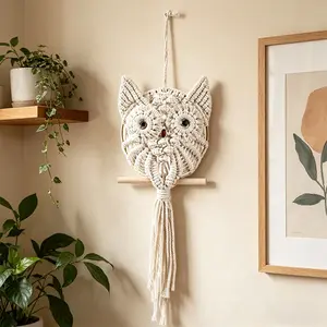 Owl Design Hanging Decor, 1 Count Modern Wall Hanging Decor, Wall Art for Home Living Room Bedroom Decor, Room Decor, Ornaments