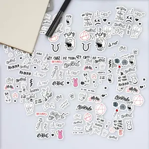 Stickers Pack 20 Pcs Lil Guitar Bumper Bottle Peep Skateboard Tattoos Luggage Bike Colorful Water Vinyl Aesthetic Car Waterproof Laptop