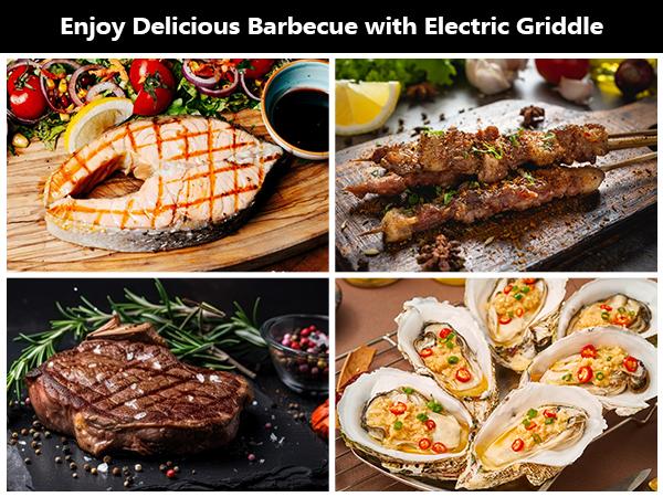 Pukomc Corded 2-in-1 Electric Indoor Nonstick Grill & Pan - 1800W Smokeless, Temperature Control, Removable Non-Stick Plate, Grill Net, Dishwasher Safe Compact Kitchen Appliance for Couples, Healthy Meals, Family Fun, Kitchen Supplies Pukomc Corded 2-in-1 Electric Indoor Nonstick Grill & Pan - 1800W Smokeless, Temperature Control, Removable Non-Stick Plate, Grill Net, Dishwasher Safe Compact Kitchen Appliance for Couples, Healthy Meals, Family Fun, Kitchen Supplies