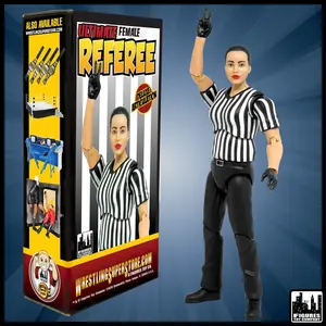 Ultimate Female Referee With Deluxe Articulation for WWE & AEW Wrestling Action Figures